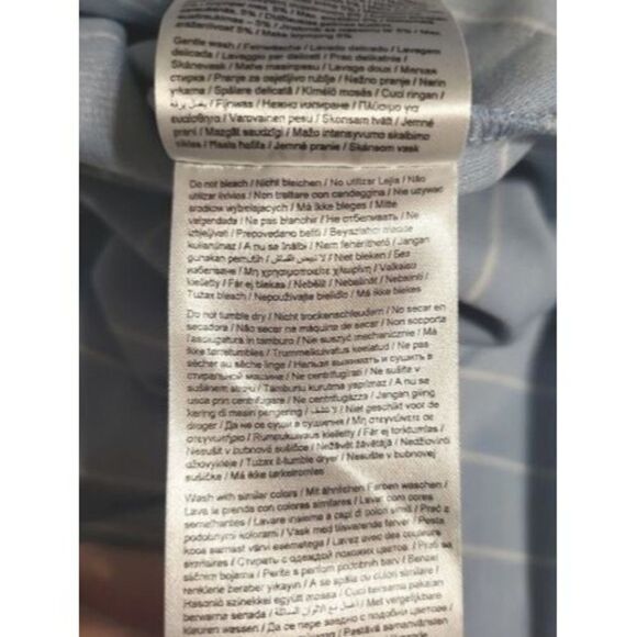 Vila Celestial Blue Ruffled Striped Knee Length Dress Size S New - Picture 8 of 11